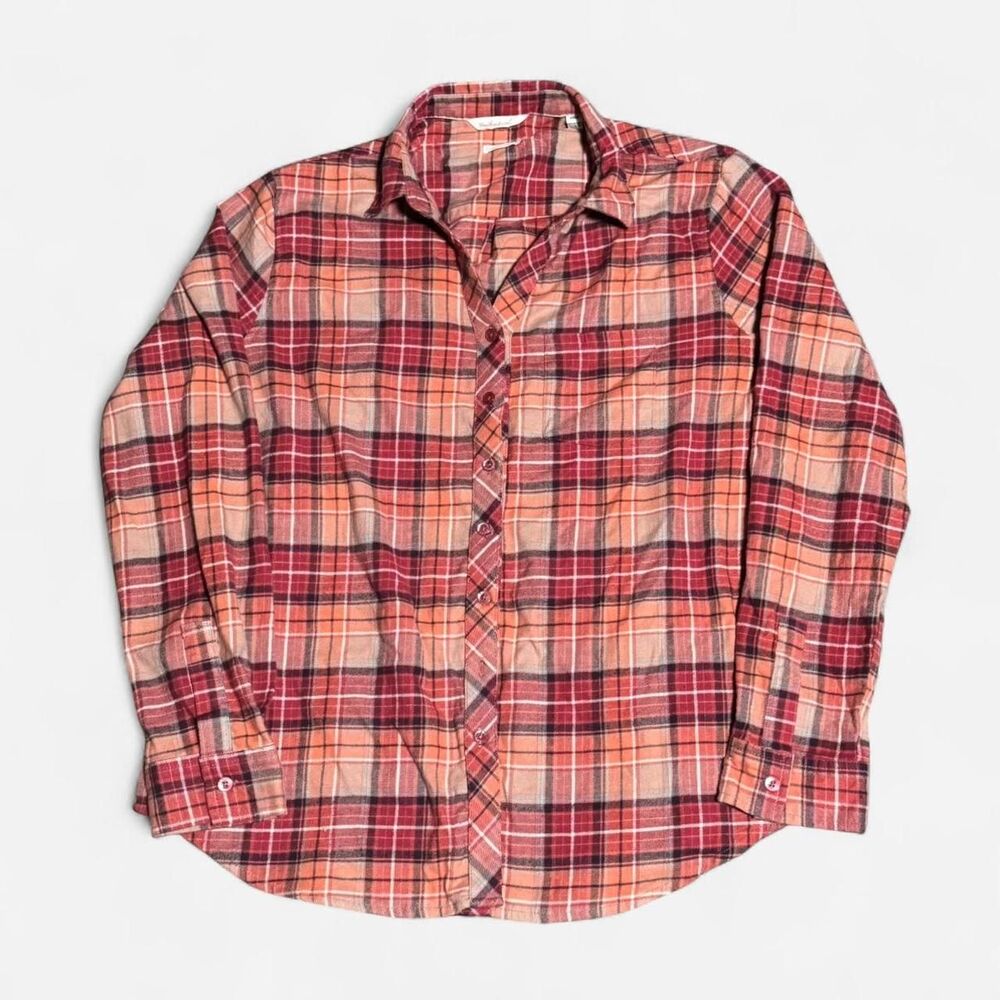 Weatherproof checkered brown color mix Medium size width 21in, length 23in shirt